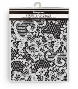 Floral Lace Stencil, 7.5"x9"